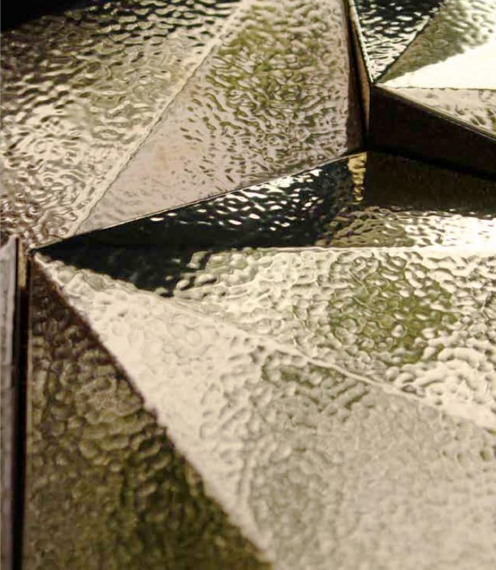 262X152 TABLET TEAMWORK Hexagon 3D Tile - Metal Effect - Image 1