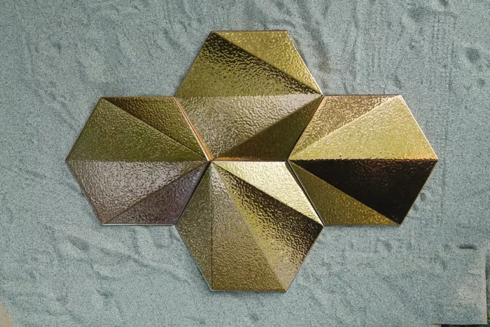 Hexagon 3D Tile - Metal Effect - Image 2