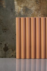 Fluted Ceramic Tile Salmon Matt