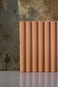 Fluted Ceramic Tile Salmon Matt