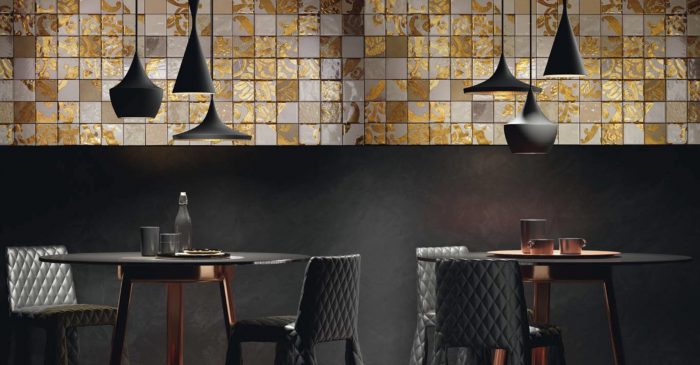 Square tile Gold 18kt Hand decoration - Image 4