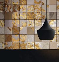 Square tile Gold 18kt Hand decoration - Image 6
