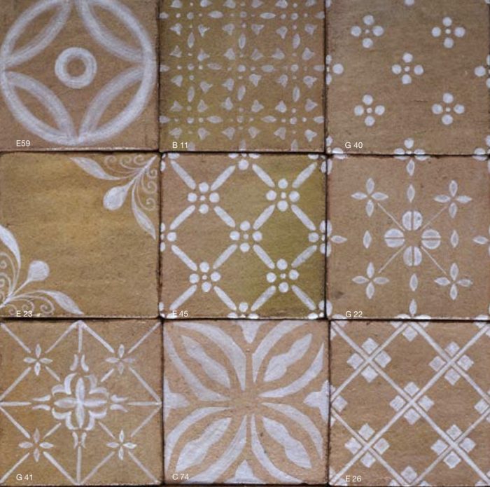 Square Cotto Tiles Flowers - Image 3