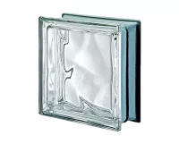 Wavy Metallised Glass Block