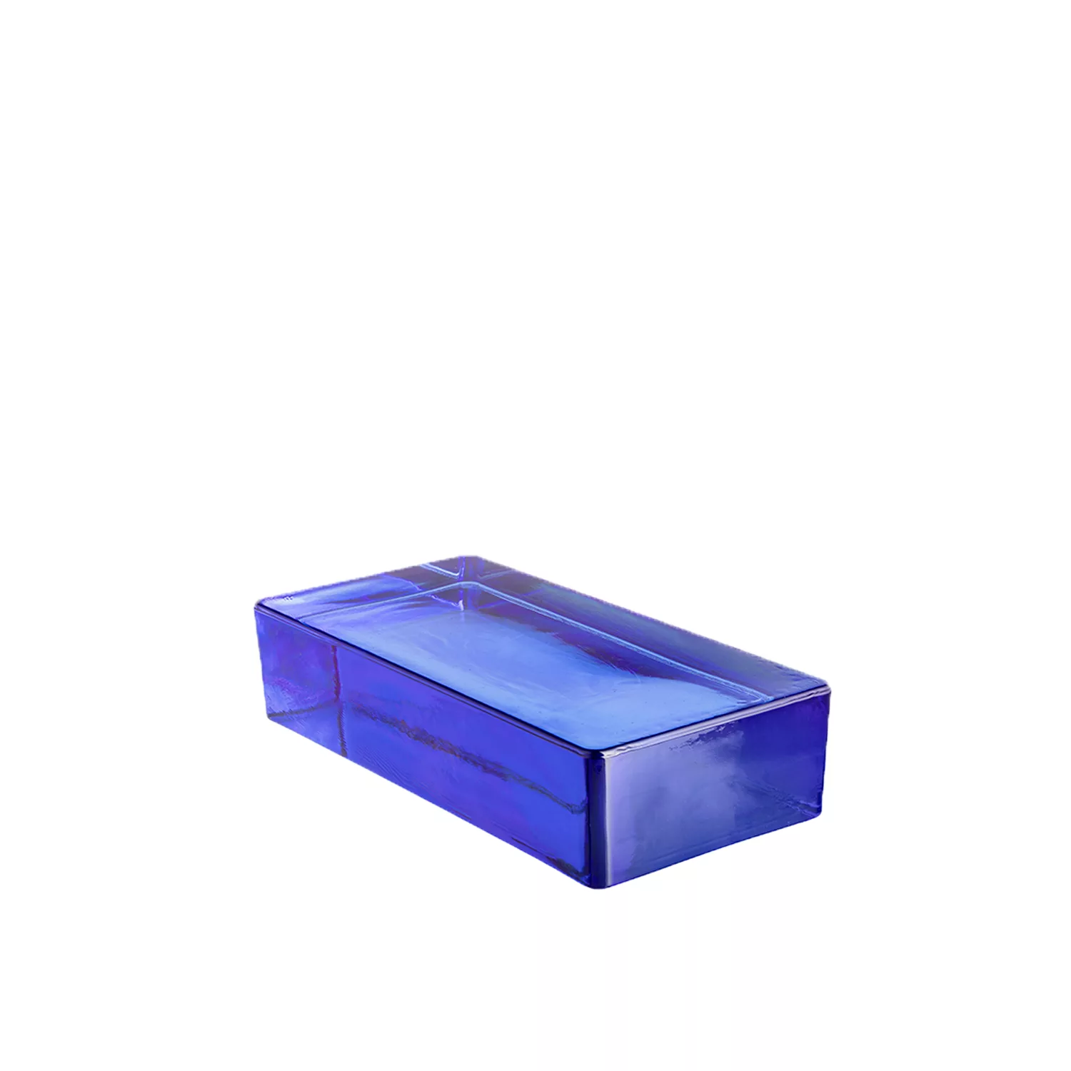 5856_Vetropieno_Blue_Rectangular_Glass_Block_1 Vetropieno Blue Rectangular Glass Block - Image 1