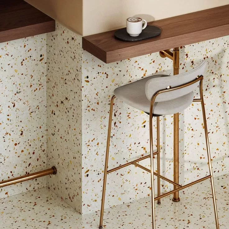 MA_RECYCLED_TERRAZZO_CARAMEL_02 Caramel Terrazzo Slabs - Image 1