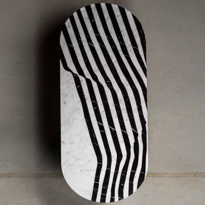The Veiled Oval Side Table - Image 2
