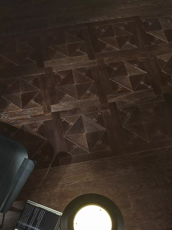 5986_Stud_Oak_Dark_Parquet_1 Stud Oak Dark Parquet - Image 1