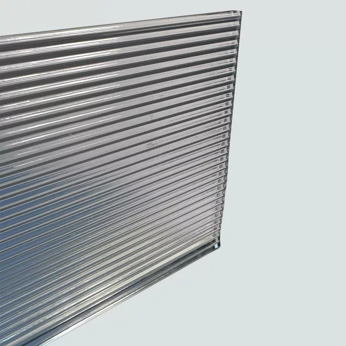 Decorative Clear Fluted Glass #2 - Image 2