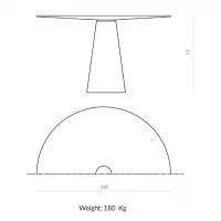 Centro 72 Stone Table - Image 3