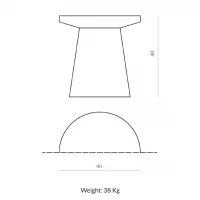 Centro 40 Stone Stool - Image 3