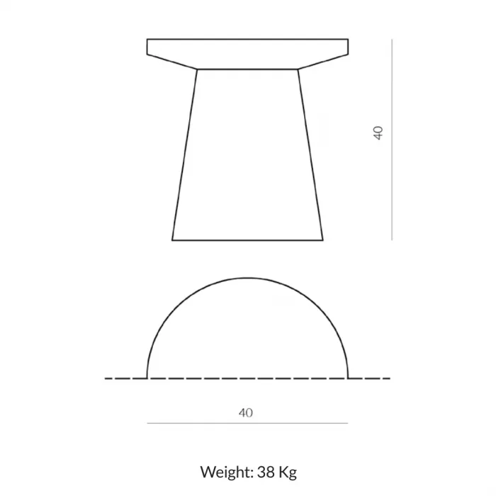 Centro 40 Stone Stool - Image 3