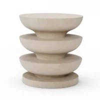 Ondulation Stone Stool - Image 2